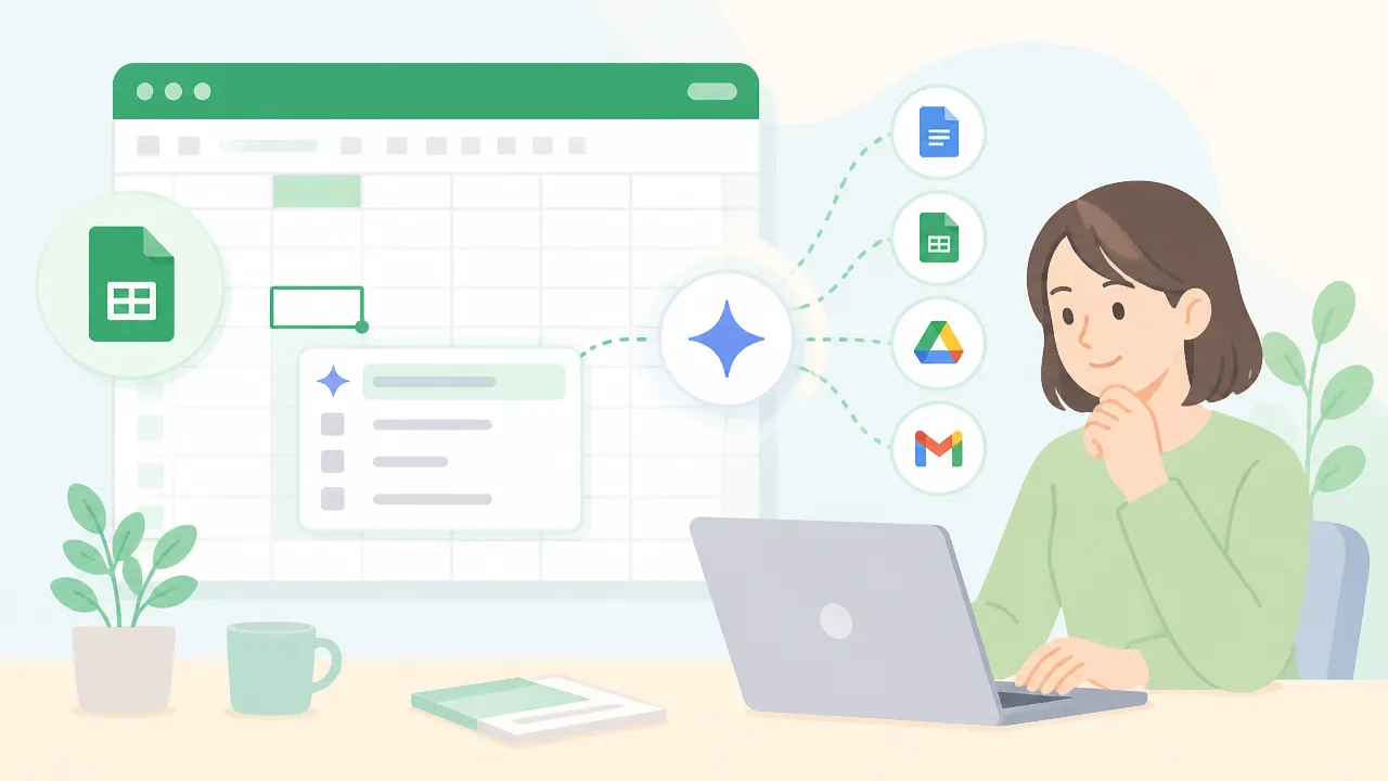 GeminiのGoogleスプレッドシートでの使い方とAI機能比較